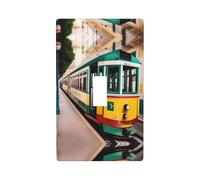Lisbon Tram Pattern Print 1-Gang Blank Wall Plate, Standard Size,Decorative Switch Cover for Home/Commercial