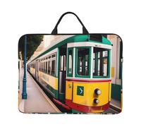 Lisbon Tram Pattern Print 14in Portable Laptop Case Sleeve Shockproof Business Travel Notebook Cover Bag