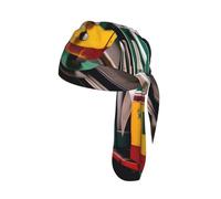 lisbon tram pattern Print Skull Cap Moisture Wicking Bike Headwrap Lightweight Helmet Liner Adult Modern Hat 55-60 cm
