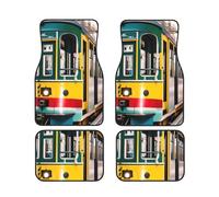 lisbon tram Print Vehicle Accessories Foot Mat Set 4 Pieces Floor Mats Protection Vans Sedans Trucks