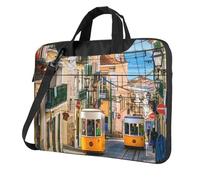 Lisbon Tram Printed Waterproof Laptop Case Ultra-Thin Portable One-Shoulder Laptop Bag 600d Oxford 13in/14in/15.6in