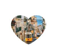 Lisbon Tram Printing 10 Pcs Air Freshener Cards,Car Scented Hanging Sheets Air Freshener Set For Car Decoration
