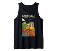 Lisbon Tram Vintage Travel Art - Portugal Cityscape Tank Top