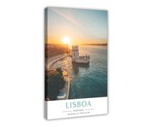 Lisbon Travel Poster 2 Canvas Poster Wall Art Decor Print Picture Paintings for Living Room Bedroom Decoration 12x18inch(30x45cm)