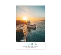 Lisbon Travel Poster 2 Canvas Poster Wall Art Decor Print Picture Paintings for Living Room Bedroom Decoration 08x12inch(20x30cm)