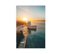 Lisbon Travel Poster Canvas Poster Bedroom Decor Landscape Office Room Decor Gift 12x18inch(30x45cm)