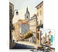 Lisbon Watercolor Portugal 1000-piece Puzzle for Teenagers Sharp Mind Serene Game Family Pastime Perfect Art (38x26cm)