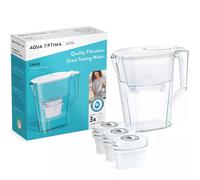 Liscia Water Filter Jug White with 3 Filter Cartridges by Aqua Optima Evolve+