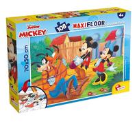 Lisciani 31740 Puzzle, Multicolour, One Size | Double-Sided Floor Puzzle - Back to Colour and 4 Felt Tips - Visual Perception and Patience - Finished Size 70 x 50 cm