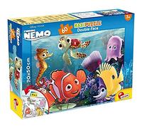 Lisciani 48243 Nemo Disney Puzzle, Multicolour, One Size | Double-Sided Giant Puzzle - Underwater Scene and Felt Tips for the Back - Assemble First, Colour After - Size 70 x 50 cm