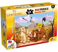 Lisciani 74105 Lion King PUZZLE, Multicolour | Double-Sided Giant Puzzle - Savannah Scene with Back to Colour - Felt Tips for the Back Included - Finished Size 70 x 50 cm