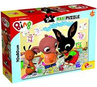 Lisciani 81202 Puzzle Supermaxi 24 Bing - Art Attack | Double-Sided Giant Puzzle - Thick Maxi Pieces and Back to Colour - Easy to Assemble - Finished Floor Size 70 x 50 cm