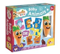 Lisciani - Baby Animals - Educational Game with Carotina Talking Light Pen - Gift Idea For Children from 2 Years - 10 Puzzles of 2 Pieces - Interactive Quiz Learn about Baby Animals