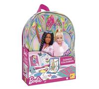 Lisciani - Barbie - Backpack to Colour and Decorate for Children - 4+ Years | Creative Fashion Set - Felt Tips, Stickers and Stylist Booklet - Make the Bag Your Own - Develop Your Own Sense of Style