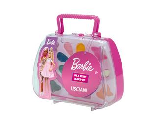 Lisciani - Barbie Be a Star - Make-Up Bag for Children - 3+ Years | Cosmetics Set - Lip Gloss, Lipstick, Blusher, Eyeshadow and Applicators - Case 14,5 x 11 cm - Tested Make-Up for Children