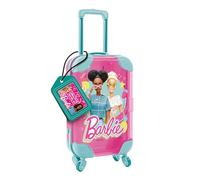 Lisciani - BARBIE CREATIVE TRAVEL KIT- Creative Kit for Kids from 5 Years - Mini Suitcase Size - Colouring Book, 4 Felt Pens, Glitter Stickers, Self Adhesive Diamonds Included