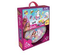 Lisciani - BARBIE Dough Fashion Bag - 300g Modelling Clay - 4 Moulds - Multicoloured - Creative Toys - For Children - Hand-Eye Coordination