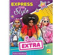 Lisciani - Barbie Express Your Style - Fashion Sketchbook Kids - 5+ Years | Colouring Book - Barbie Models to Dress Up, Stickers and Colouring Pens - 26 x 20.5 cm - Create Your Own Looks and Outfits