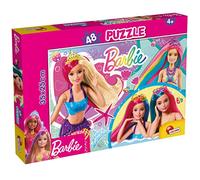 Lisciani - Barbie Feeling Magical - Glitter Puzzle 48 Pieces - 4+ Years | Glitter Children's Puzzle - Mermaid Design with Shiny Details across the Picture - Hand-Eye Coordination - Size 35 x 25 cm