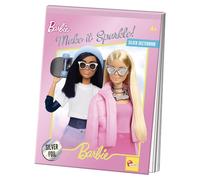 Lisciani - Barbie Make It Sparkle - Holographic Colouring Book - 4+ Years | Glitter Sketchbook - Pages with Sparkle Effect to Decorate - Draw and Colour In the Details - 32 Pages, 16,5 x 22 cm