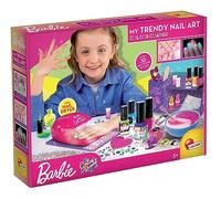 Lisciani - BARBIE My Trendy Nail Art - Colour Change - Creative Game - Shimmering and Luminous Nail Polish - With 3D Nail Polish Holder- For Girls from 5 Years - Made in Italy