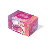 Lisciani - Barbie We Dream Together - Jewellery Box to Create - 5+ Years | Jewellery Making Set - 150 Beads and 4 Charms - Necklaces and Bracelets in Your Own Style - Sturdy Box with Mirror and Tray