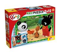 Lisciani - Bing and Friends - 2 Supermaxi Puzzles 12 Pieces - 3+ Years | Maxi Children's Puzzles - Bing and Sula in Two Different Scenes - Extra Thick Pieces for Small Hands - 50 x 35 cm Each