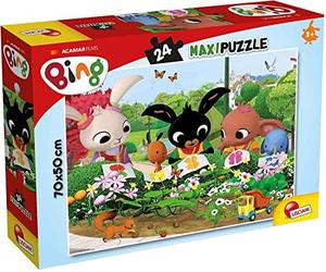 Lisciani - BING SUPERMAXI PUZZLE 24 NATURE - Extra-Large Puzzle for Kids Age 3+ - Discover Nature with Bing - 24 Big Pieces Easy to Handle - Educational Activity for Logic & Observation Skills