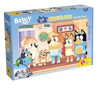 Lisciani - Bluey and Bingo - Maxi Floor Puzzle with 24 Pieces - 3+ Years | Double-Sided Giant Puzzle - Extra Large Pieces and Back to Colour - Hand-Eye Coordination - Finished Size 70 x 50 cm