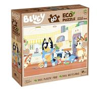 Lisciani - Bluey - Eco Floor Puzzle with 60 Pieces in FSC Card - 4+ Years | Plastic-Free Double-Sided Puzzle - Cobalt-Free Ink and Certified Material - Back to Colour - Finished Size 70 x 50 cm