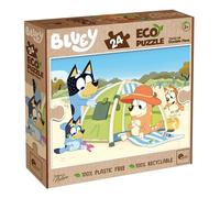 Lisciani - BLUEY - Eco Puzzle - 24 Pieces - For Children aged 3 and up - 50x70cm - Bluey Puzzle with Double Colour Plate - 100% Recyclable Puzzle, Plastic Free - FSC Certified