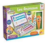 Lisciani - Carotina - Animals 2 in 1 - Educational Game for Children from 3 to 6 Years - Magnetic Book Letters and Animals - Talking Pen with Questions - Letters and Magnetic Cards - Learn to Read