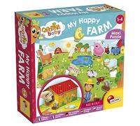 Lisciani - Carotina Baby Maxi Farm - Montessori Early Learning - 1+ Years | Sensory Inset Game - Maxi Puzzle with Silhouettes and Small 3D House - Self-Correcting Shapes to Explore - Thick Card