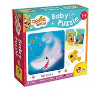 Lisciani Carotina Baby Puzzle For Kids, Sea Animals- 80069 | Educational game - 6 puzzles each with 4 extra thick pieces - recognise and name sea creatures - first puzzles for toddlers
