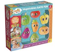 Lisciani - CAROTINA - Sensory Bath Vegetable Toys for Babies from 6 Months - 8 BPA-Free Floating Toys + Inflatable Water Mat - Developmental Awareness, Motor Skills, Hand-Eye Coordination - Creativity