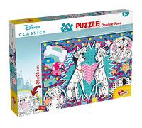 Lisciani - Disney 101 Dalmatians - M-Plus Puzzle 24 Pieces - 3+ Years | Double-Sided Children's Puzzle - Thick Card with Back to Colour - First Puzzles with Puppies - Finished Size 35 x 25 cm