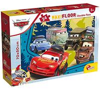 Lisciani - Disney Cars Lightning McQueen - Puzzle 24 Pieces - 3+ Years | Double-Sided Giant Puzzle - Extra Thick Pieces and Coloured Back - The Child's First Big Puzzle - Finished Size 70 x 50 cm