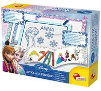 Lisciani - Disney Frozen - Drawing School with 4 Wipe Boards - 4+ Years | Creative Colouring Set - Wipe-Clean Boards, Exercise Book, Felt Tip and Colouring Pencils - Draw Elsa and Anna Step by Step