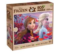 Lisciani - Disney Frozen - Eco Floor Puzzle 60 Pieces with Elsa - 4+ Years | Responsible Double-Sided Puzzle - Uncoated Paper, Cobalt-Free Ink, Plastic-Free - Assemble and Colour - Size 70 x 50 cm
