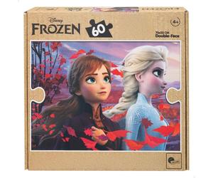 Lisciani - Disney Frozen - Eco Floor Puzzle 60 Pieces with Elsa - 4+ Years | Responsible Double-Sided Puzzle - Uncoated Paper, Cobalt-Free Ink, Plastic-Free - Assemble and Colour - Size 70 x 50 cm