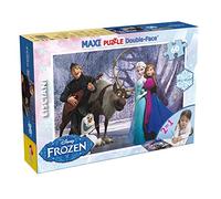 Lisciani - Disney Frozen - Maxi Floor Puzzle with 60 Pieces - 3+ Years | 2 in 1 Maxi Puzzle - Happy Music Scene with Elsa and Back to Colour - Extra Thick Pieces - Finished Size 70 x 50 cm