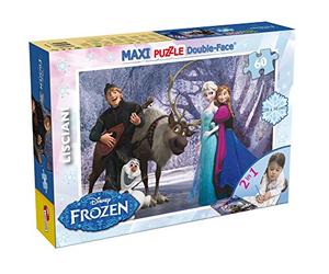 Lisciani - Disney Frozen - Maxi Floor Puzzle with 60 Pieces - 3+ Years | 2 in 1 Maxi Puzzle - Happy Music Scene with Elsa and Back to Colour - Extra Thick Pieces - Finished Size 70 x 50 cm