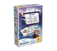 Lisciani - Disney Frozen - Pocket Drawing School for Children - 3+ Years | Creative Travel Set - 4 Mini Wipe-Clean Boards, Exercise Book, Marker and Felt Tips - Draw Elsa and Anna - Compact Size