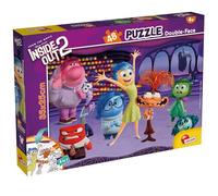Lisciani - DISNEY INSIDE OUT 2 Puzzle - 48 Piece - for Kids Aged 4 and Up - Double-Sided Maxi Floor Puzzle - 35x25cm - Colorable Backside - Fun Gift Idea - Colouring - 2 in 1