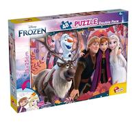 Lisciani - DISNEY Jigsaw - SNOW QUEEN MaxiPlus - 48 Piece Double Sided Jigsaw Puzzle for Children from 4 Years - Colouring Board - 25x35 cm - Creative Activity - Frozen Birthday Gift Idea
