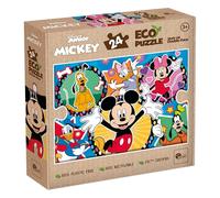 Lisciani - DISNEY MICKEY Puzzle - 24 Piece Double Sided Puzzle for Children from 3 years - Colouring Back - 25x35 cm - Disney Creative Activity - 100% Recyclable - Birthday Gift Idea