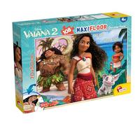 Lisciani - Disney Moana 2 - Floor Jigsaw Puzzle with 108 Pieces - 4+ Years | Double-Sided 2 in 1 Puzzle - Sturdy Pieces with Back to Colour - Coordination and Attention - Finished Size 70 x 50 cm