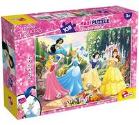 Lisciani - Disney Princess - Giant 2 in 1 Puzzle with 108 Pieces - 3+ Years | Double-Sided Floor Puzzle - Six Princesses Together with Back to Colour - To Assemble Together - Finished Size 70 x 50 cm