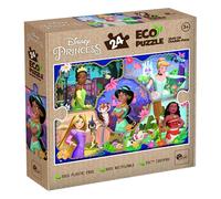 Lisciani - DISNEY PRINCESSES Jigsaw Puzzle - 24 Piece Double Sided Jigsaw Puzzle for Children from 3 years - Colouring Back - Format 25x35 cm - Educational and Creative Game - Birthday Gift Idea