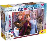 Lisciani - DISNEY Puzzle FROZEN 2 in 1 Double-Sided - Supermaxi 24 Pieces - Puzzle and Coloring Game - Very Thick Pieces - Size 70 x 50 cm - Made in Italy